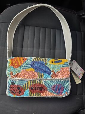 Ocean Fish Viral Marshall's/ T.J. Maxx Beaded Bag NWT